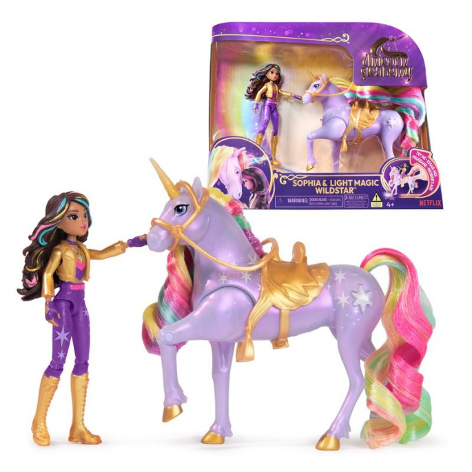 Unicorn Academy, svijetleći jednorog i figura Sofia & Wildstar 11 cm