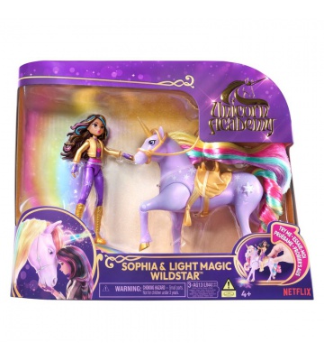 Akademija za jednoroge svjetlosni jednorog i figura Sophia & Wildstar 11 cm