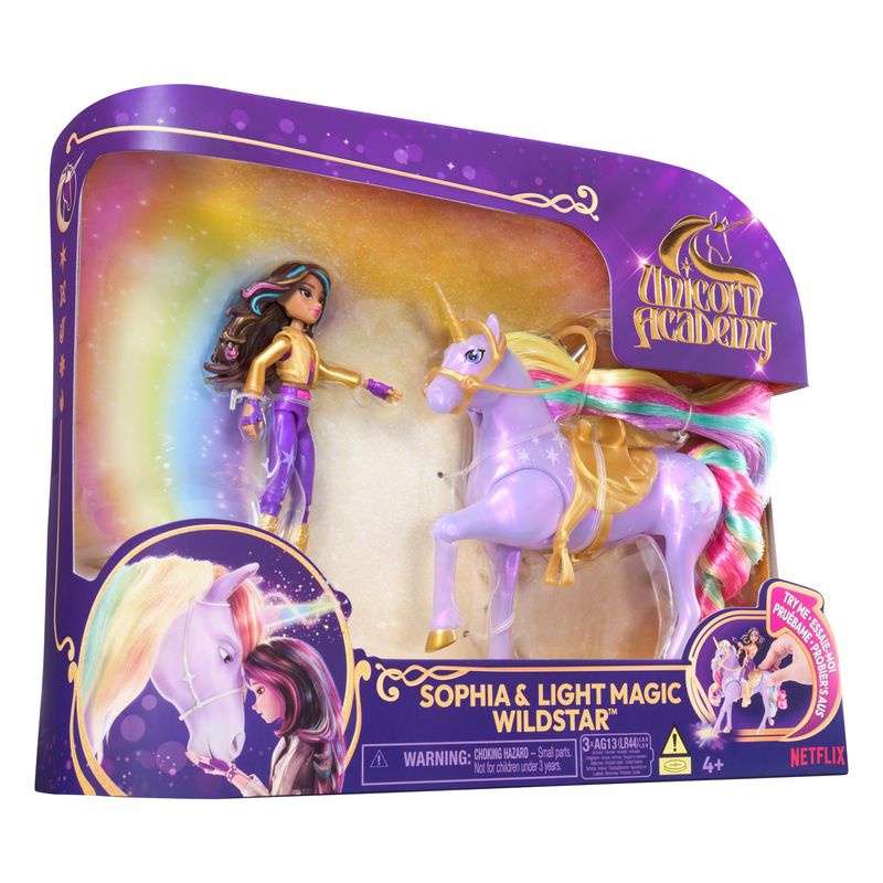 Akademija za jednoroge svjetlosni jednorog i figura Sophia & Wildstar 11 cm