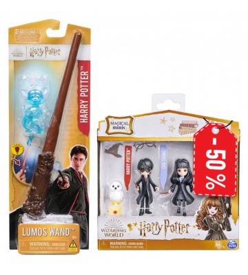 Akcija Harry Potter čarobni štapić s svijetlećim patronusom + figure Harryja i Cho za polovicu cijene