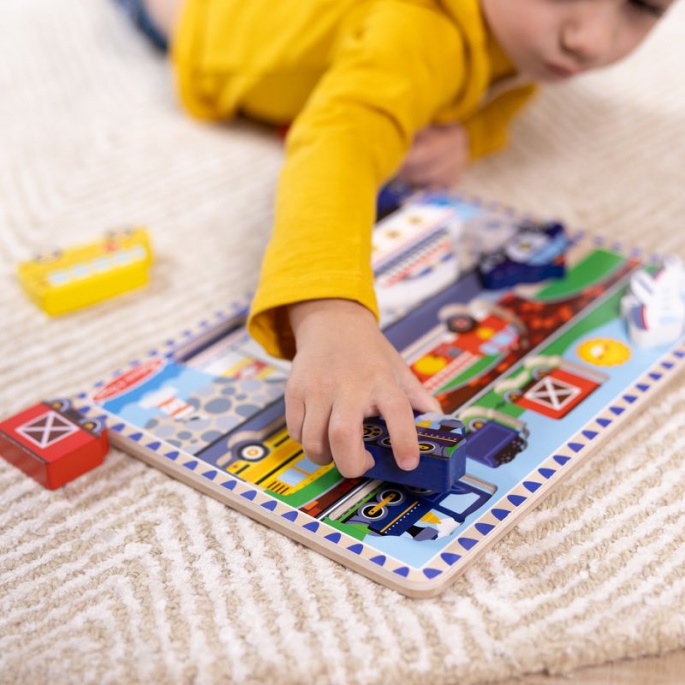 Melissa & Doug drvene puzzle prometna sredstva
