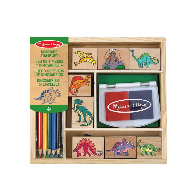 Melissa & Doug drveni pečati s perivim bojama Dinosauri