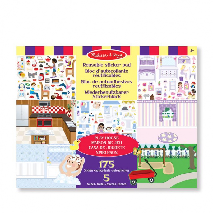 Melissa & Doug naljepnice koje se mogu višestruko koristiti s podlogom - kuća