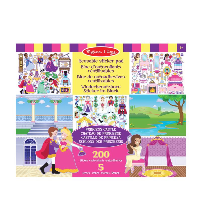 Melissa & Doug naljepnice za višekratnu uporabu s podlogom - dvorac