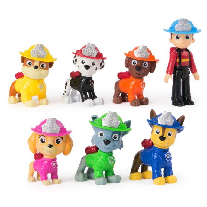 Psići u ophodnji Fire Rescue multiset figura