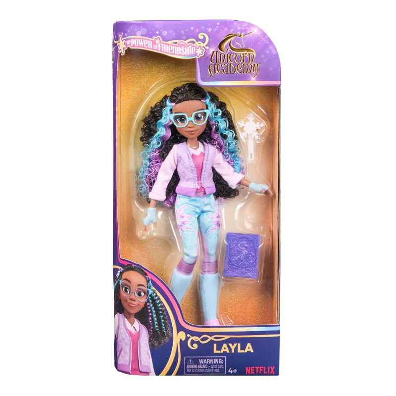 Unicorn Academy lutka Layla s knjigom 24 cm