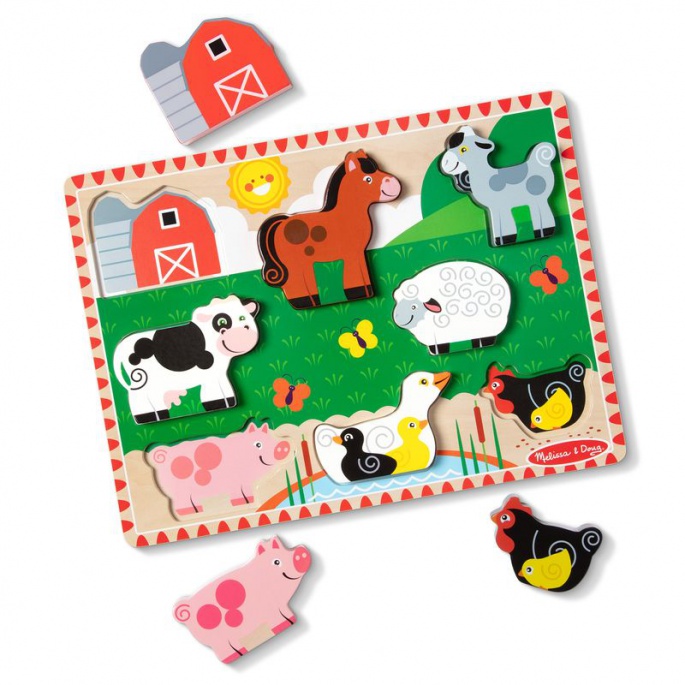 Melissa & Doug drvena slagalica životinje na farmi