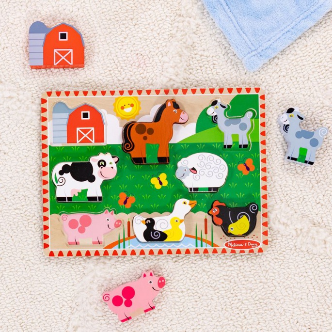 Melissa & Doug drvena slagalica životinje na farmi