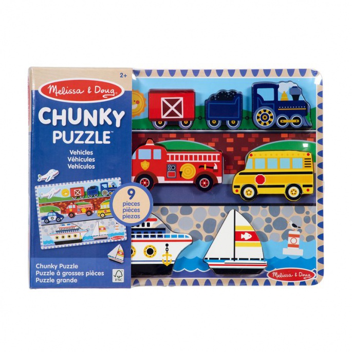 Melissa & Doug drvene puzzle prometna sredstva