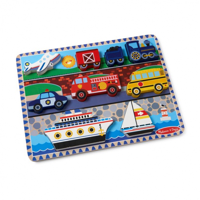 Melissa & Doug drvene puzzle prometna sredstva