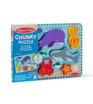 Melissa & Doug drvene puzzle morske životinje