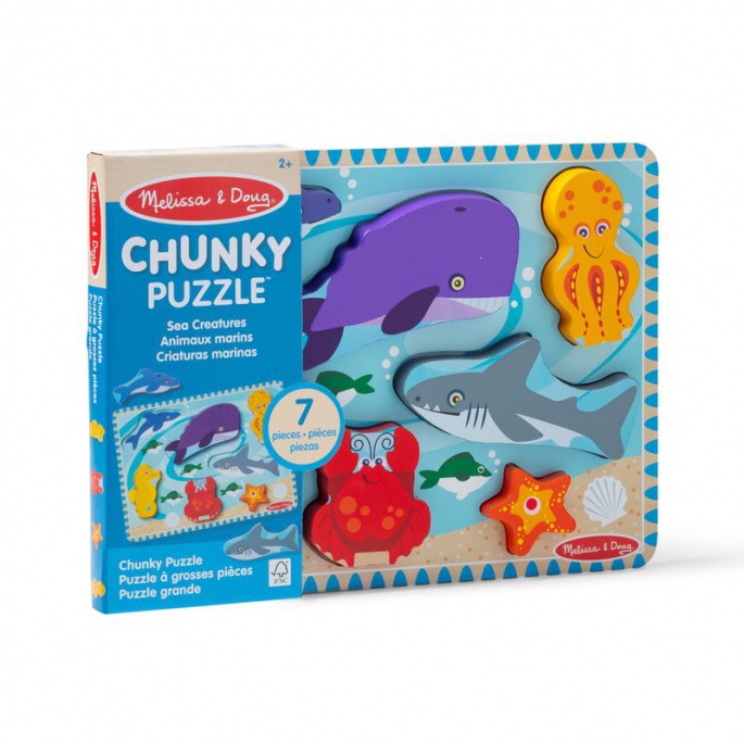 Melissa & Doug drvene puzzle morske životinje