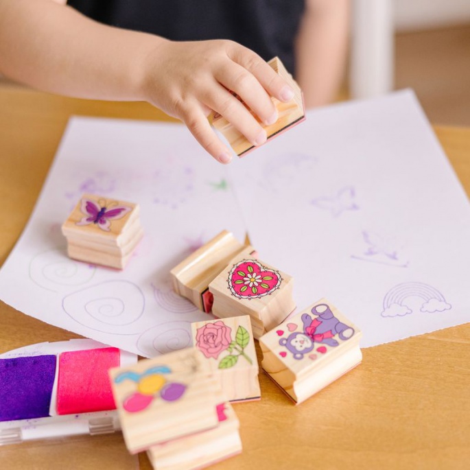 Melissa & Doug drveni pečati s perivim bojama veseli prijatelji