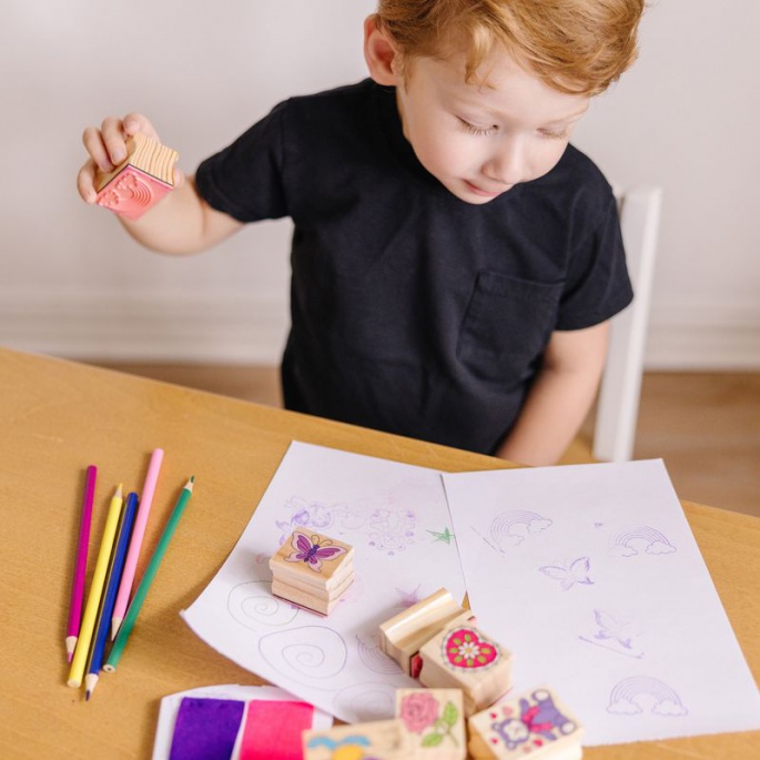 Melissa & Doug drveni pečati s perivim bojama veseli prijatelji