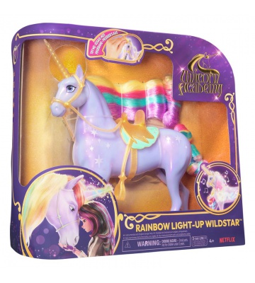 Povoljni set: Unicorn Academy svjetleći jednorog Wildstar 28 cm + ogrlica i prsten