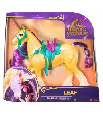 Povoljni set: Unicorn Academy češljajući jednorog Leaf 28 cm + ogrlica s prstenom