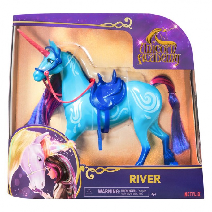 Povoljan set: Unicorn Academy češljanje jednoroga River 28 cm + ogrlica s prstenom