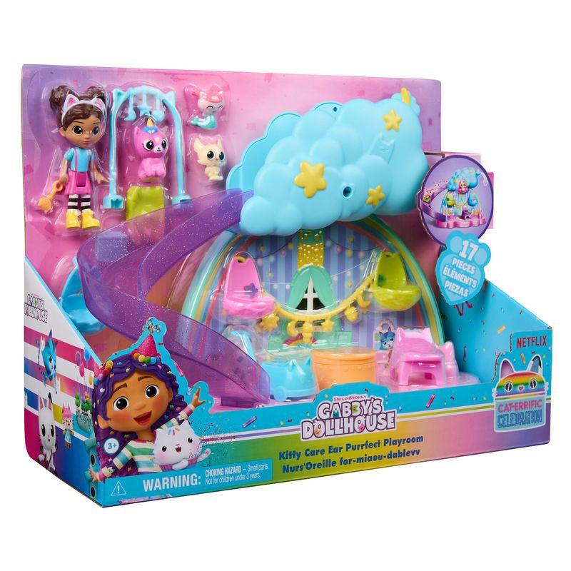 Povoljan set: Gabby’s Dollhouse veliki kuća zabava + igraći set jaslice