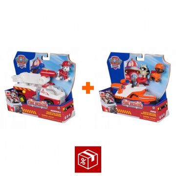 Povoljni set: Paw Patrol Fire Rescue vozilo Marshall + Fire Rescue vozilo Zuma