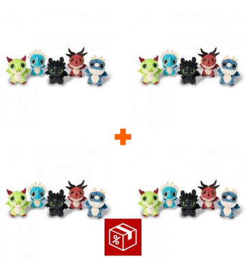 AKCIJA 3+1 gratis: Kako izdresirati zmaja - 4 plišana zmaja u buretu po cijeni 3