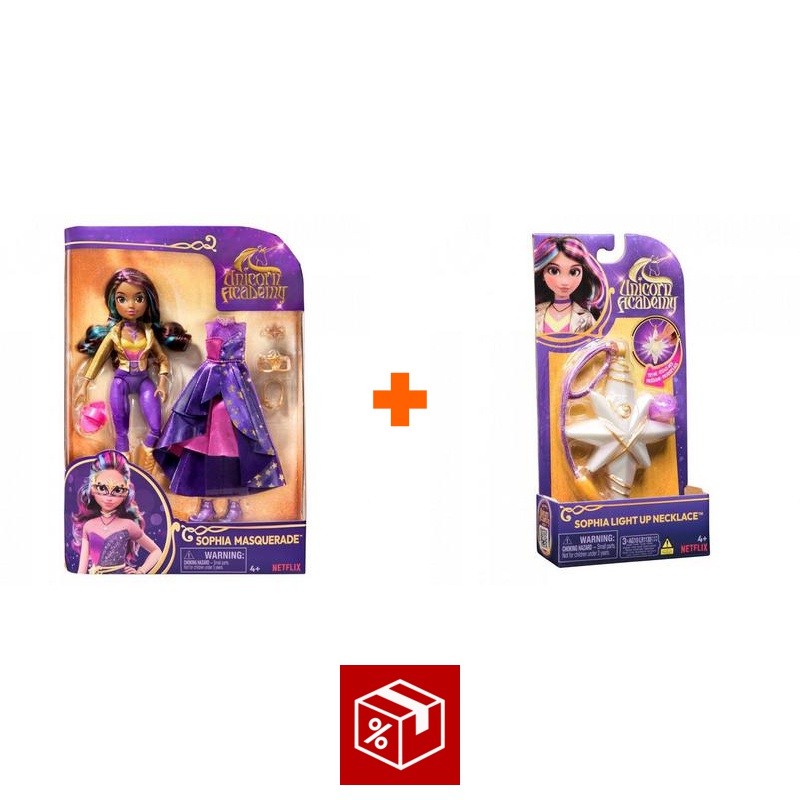 Povoljni set: Unicorn Academy deluxe lutka Sophia 24 cm + ogrlica s prstenom