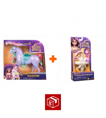 Povoljan set: Unicorn Academy češljajući jednorog Wildstar 24 cm + ogrlica s prstenom