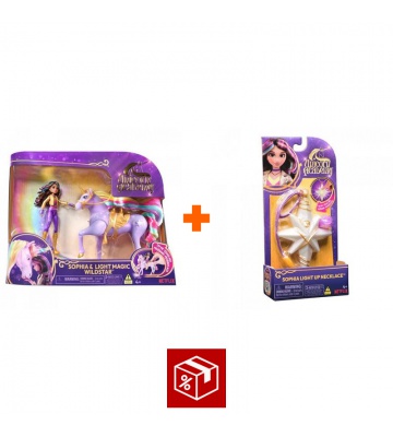 Povoljni set: Unicorn Academy Sophia & Wildstar 11 cm + ogrlica s prstenom