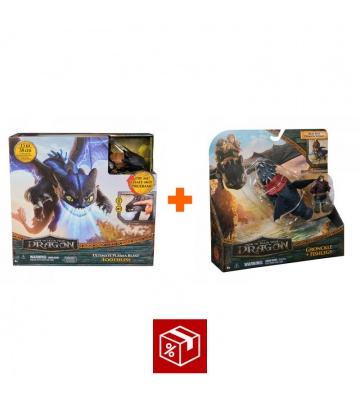 Povoljni set: Kako izdresirati zmaja Bezubica sa zvučnim i svjetlosnim efektima + Gronckle i Ribonog