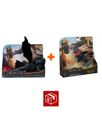 Povoljan set: Kako izdresirati zmaja plišanac Bezubica koji grli + Gronckle i Ribonog