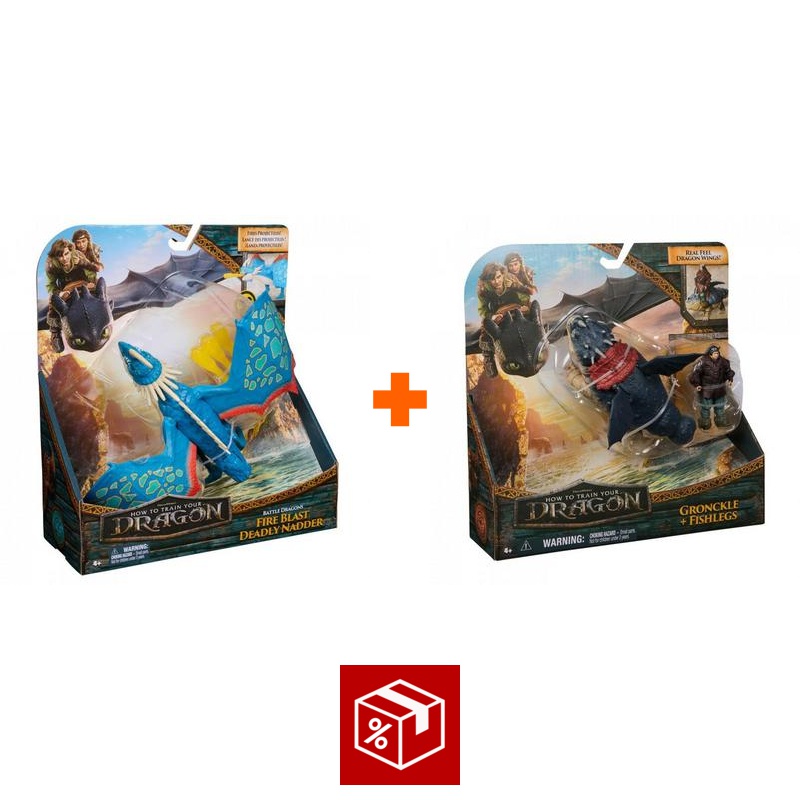 Povoljan set: Kako izdresirati zmaja Noder Smrtonosni koji ispaljuje strelice + Gronckle i Ribonog