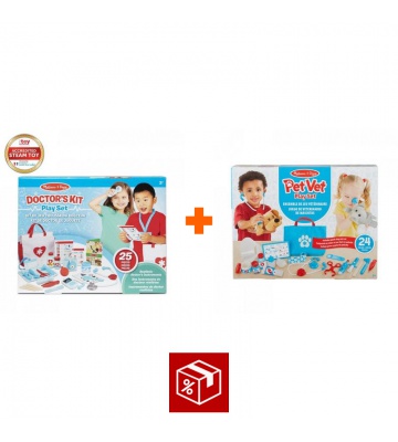 Povoljni set: Melissa & Doug igra na doktora + igra na veterinara