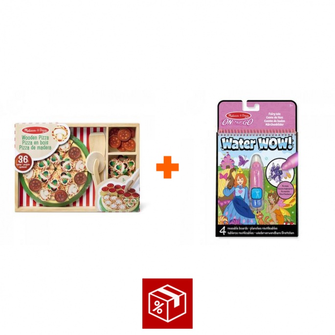 AKCIJA: Melissa & Doug pizza party set + Water WOW čarolija vodom bajke BESPLATNO