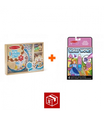 AKCIJA: Melissa & Doug set rođendanske torte + Water WOW čarobna igra s vodom bajke BESPLATNO