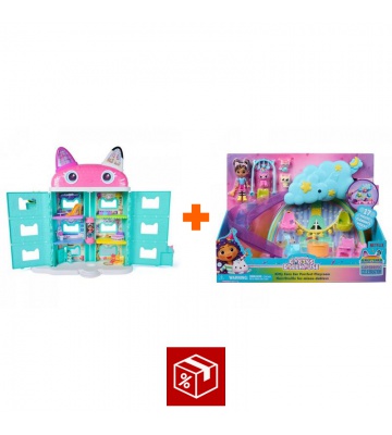 Povoljni set: Gabby’s Dollhouse iz filma: velika kuća iz filma + igraća garnitura jaslice