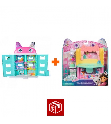 Isplativi set: Gabby’s Dollhouse velika kuća iz filma + soba za veliku kuću kuhinja
