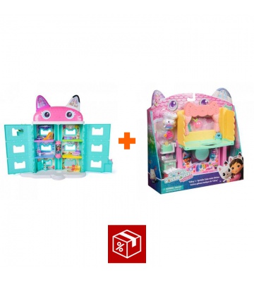 Povoljni set: Gabby’s Dollhouse iz filma: velika kuća iz filma + kuhinja za veliku kuću