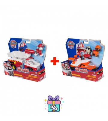 Povoljni set: Paw Patrol Fire Rescue vozilo Marshall + Fire Rescue vozilo Zuma