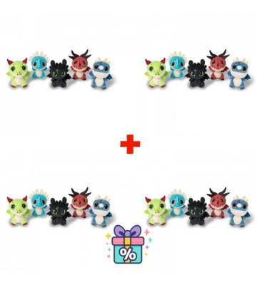 AKCIJA 3+1 gratis: Kako izdresirati zmaja - 4 plišana zmaja u buretu po cijeni 3