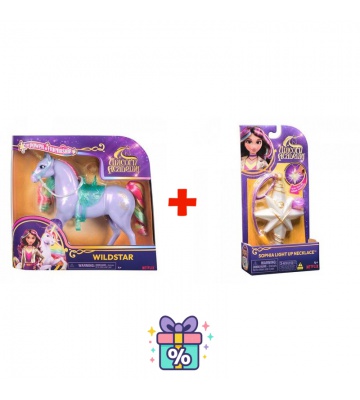 Povoljan set: Unicorn Academy češljajući jednorog Wildstar 24 cm + ogrlica s prstenom