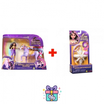 Povoljni set: Unicorn Academy Sophia & Wildstar 11 cm + ogrlica s prstenom
