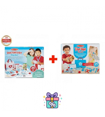 Povoljni set: Melissa & Doug igra na doktora + igra na veterinara