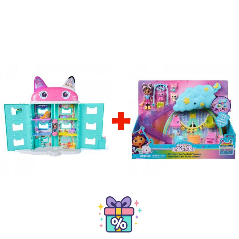 Povoljni set: Gabby’s Dollhouse iz filma: velika kuća iz filma + igraća garnitura jaslice