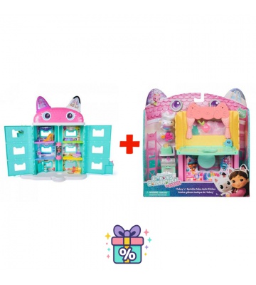Isplativi set: Gabby’s Dollhouse velika kuća iz filma + soba za veliku kuću kuhinja