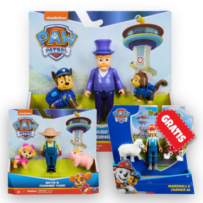 AKCIJA: Paw Patrol Humdinger i Chase + Yumi i Skye + Marshal i farmer Al BESPLATNO
