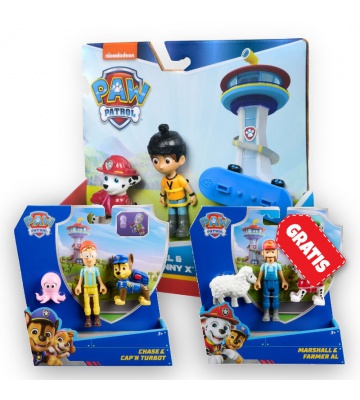 AKCIJA: Paw Patrol Danny X i Marshall + Chase i Turbot + Marshal i farmer Al BESPLATNO