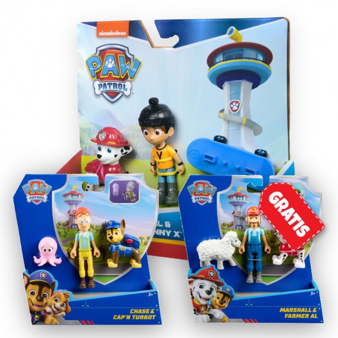 AKCIJA: Paw Patrol Danny X i Marshall + Chase i Turbot + Marshal i farmer Al BESPLATNO