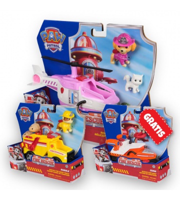 AKCIJA: Paw Patrol Fire Rescue vozila Skye + Rubble + Zuma BESPLATNO