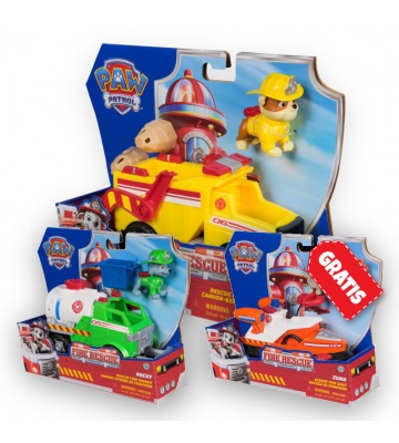 AKCIJA: Paw Patrol Fire Rescue vozila Rubble + Rocky + Zuma BESPLATNO
