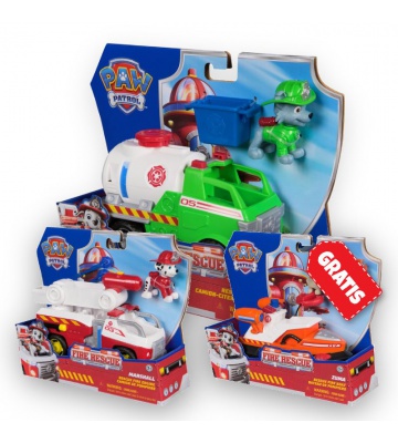 AKCIJA: Paw Patrol Fire Rescue vozila Rocky + Marshall + Zuma BESPLATNO