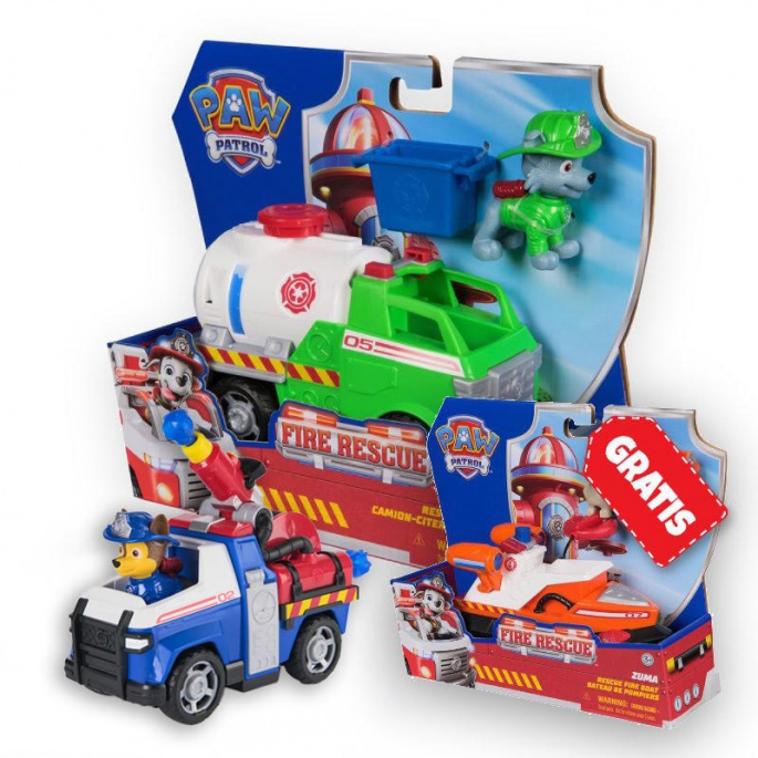 AKCIJA: Paw Patrol Fire Rescue vozila Rocky + Chase + Zuma BESPLATNO